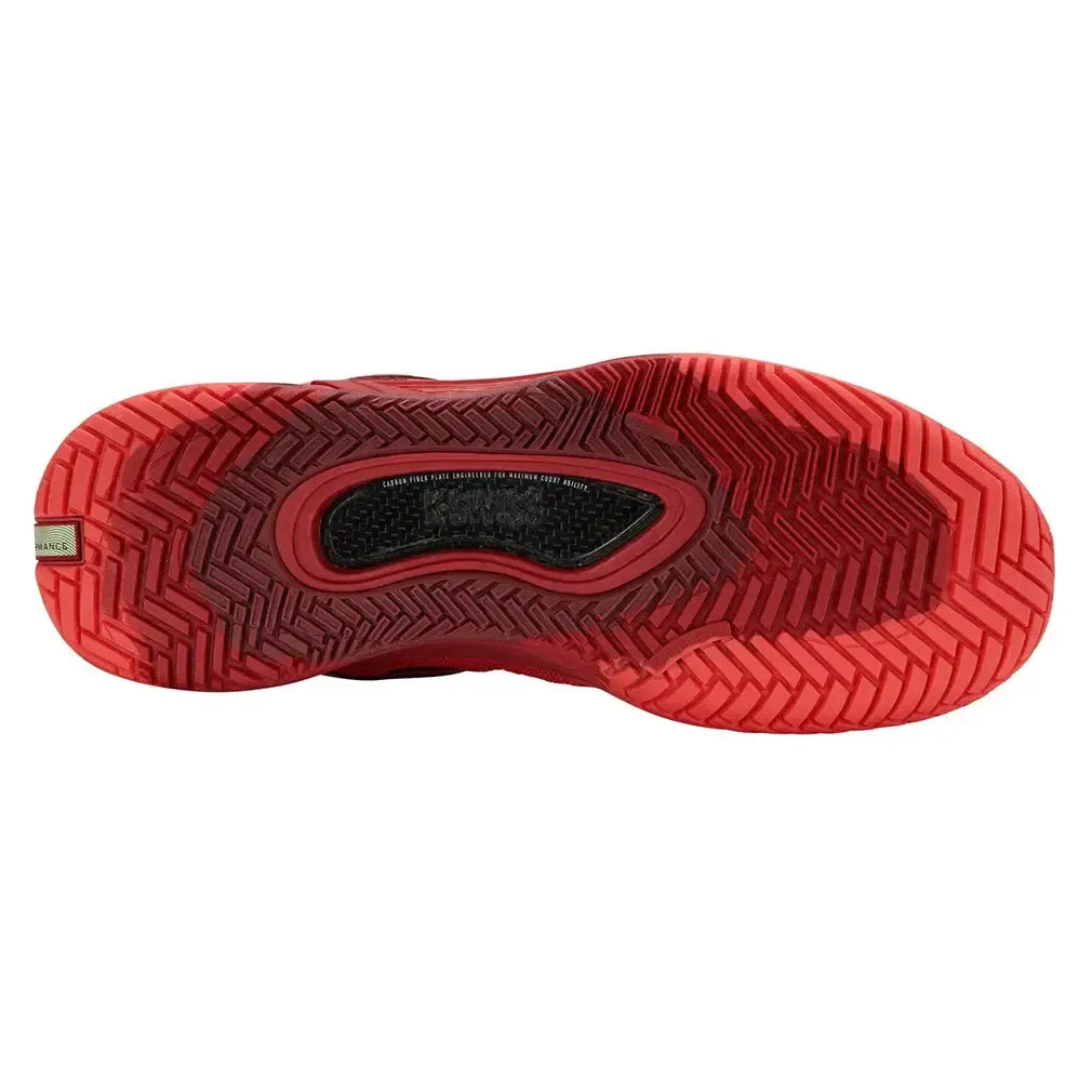Men's Hypercourt Pinnacle Tennis Shoes Neon Lava and Black