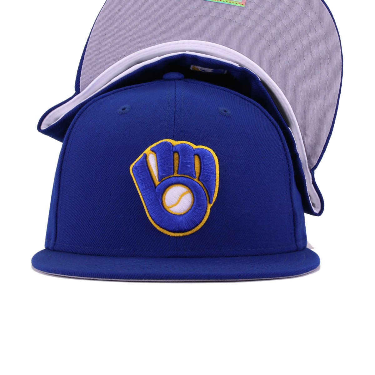 Milwaukee Brewers Light Royal Blue Cooperstown AC New Era 59Fifty Fitted