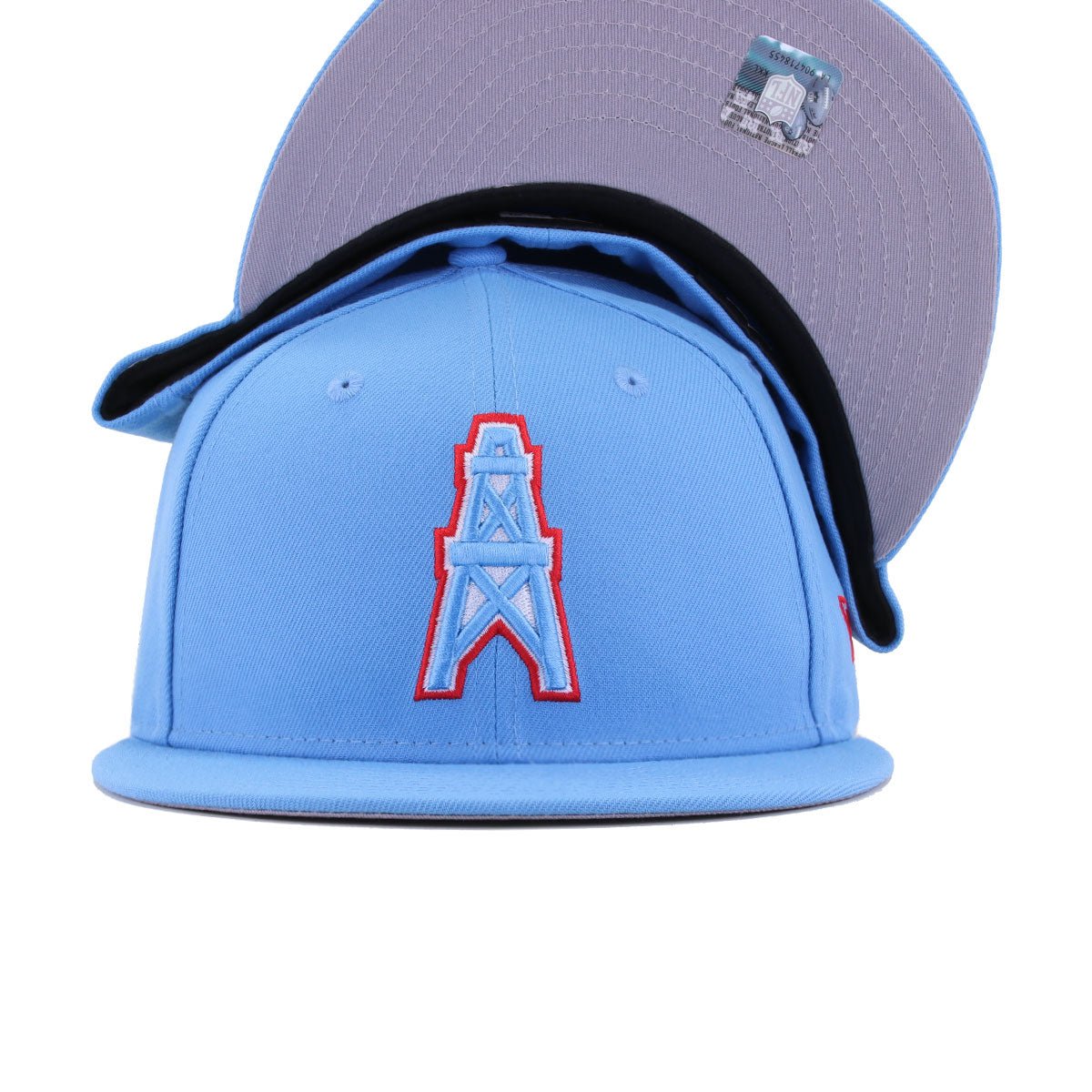Houston Oilers Radiant Blue New Era 59Fifty Fitted