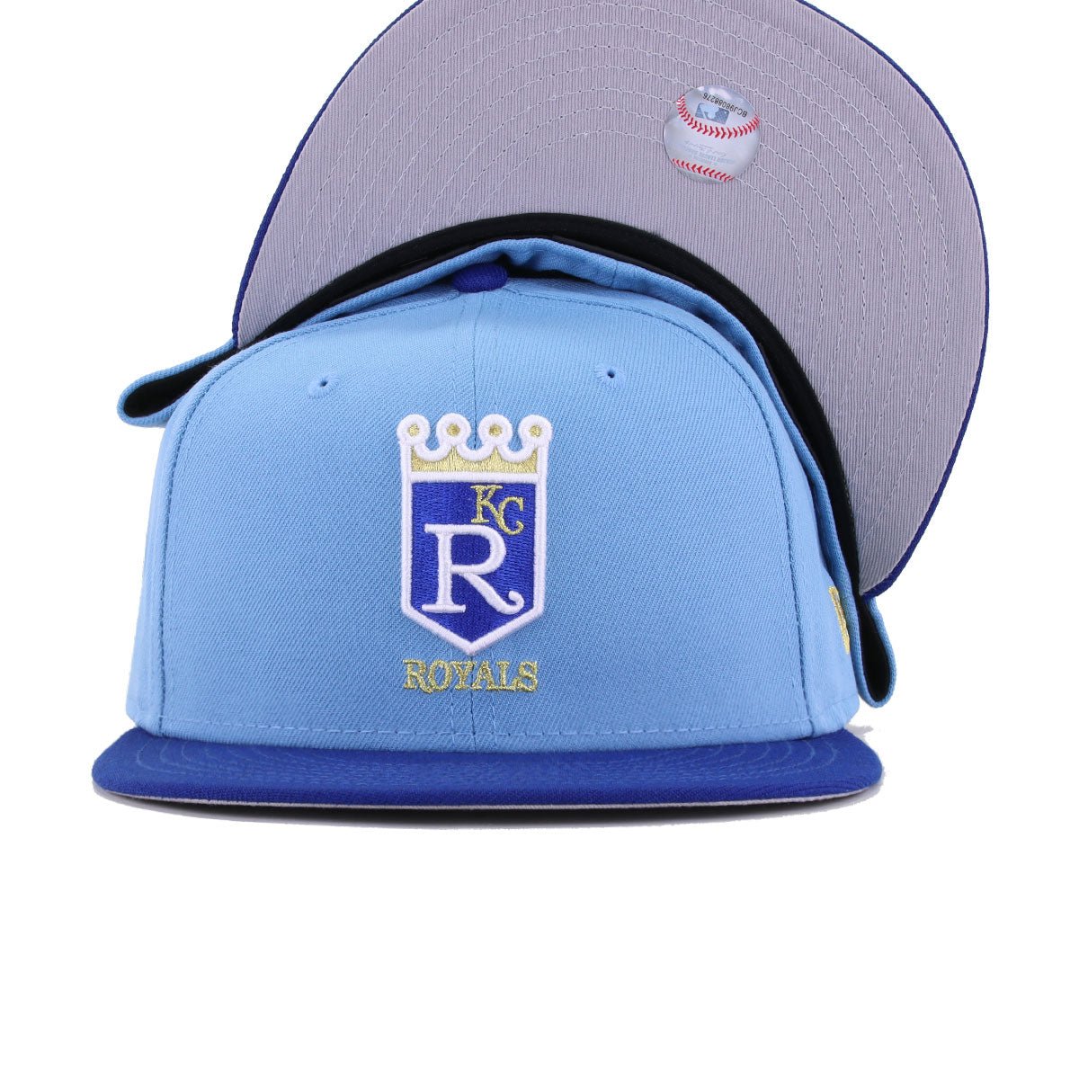 Kansas City Royals Sky Blue Light Royal Blue New Era 59Fifty Fitted