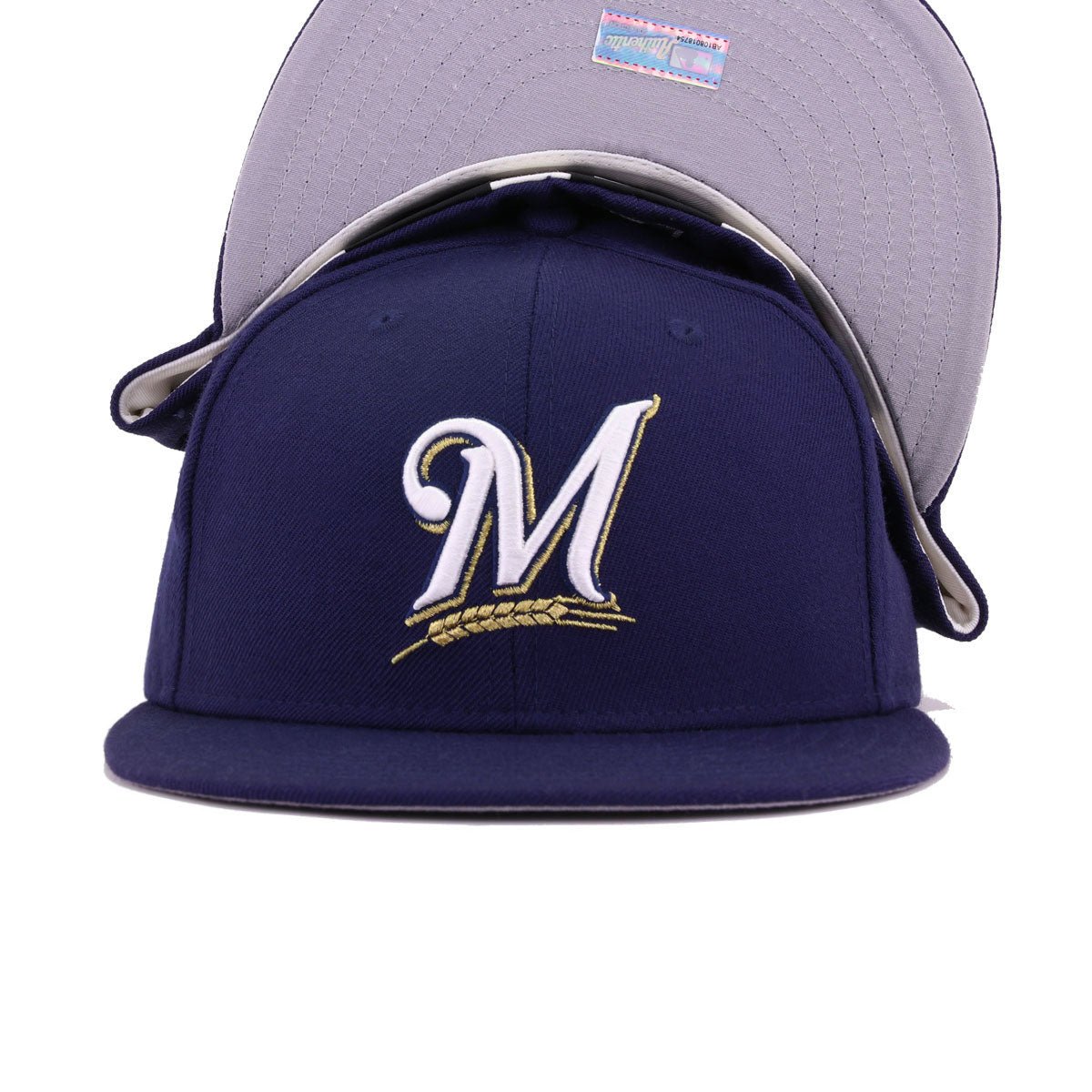 Milwaukee Brewers Light Navy Cooperstown AC New Era 59Fifty Fitted