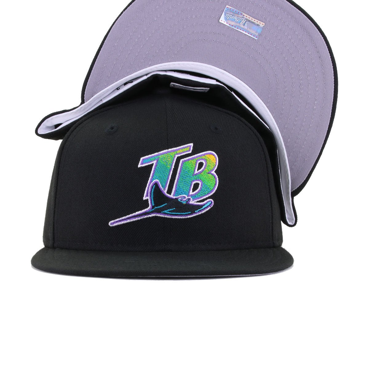Tampa Bay Rays Black Cooperstown AC New Era 59Fifty Fitted
