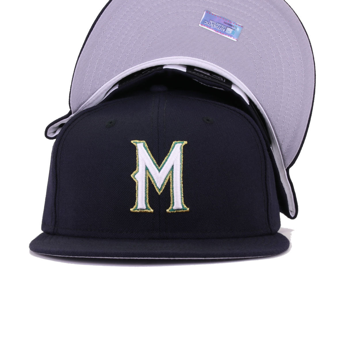 Milwaukee Brewers Navy White Cooperstown AC New Era 59Fifty Fitted