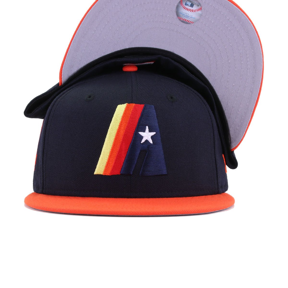 Houston Astros Navy Orange 50th Anniversary New Era 59Fifty Fitted