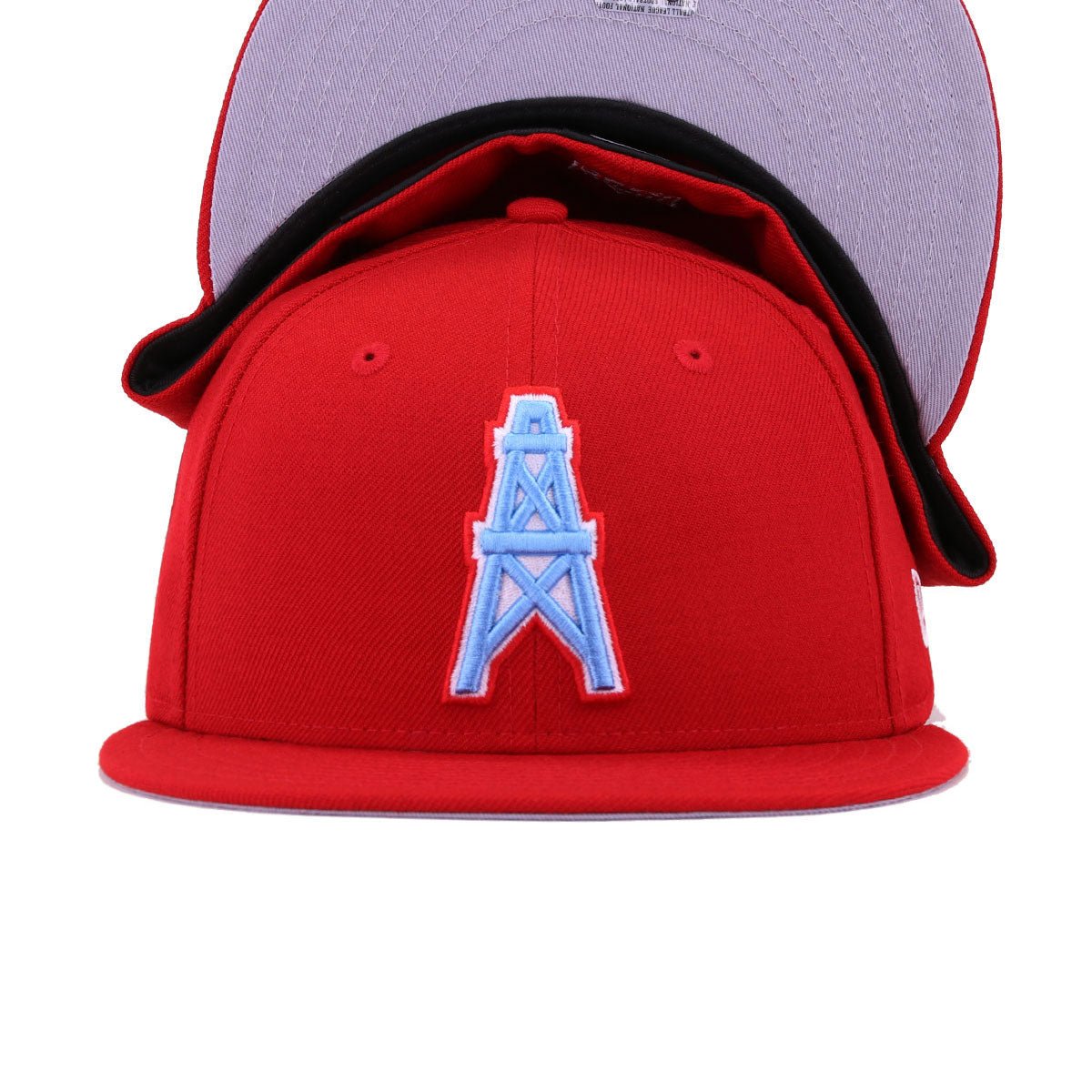 Houston Oilers Front Door Red New Era 59Fifty Fitted