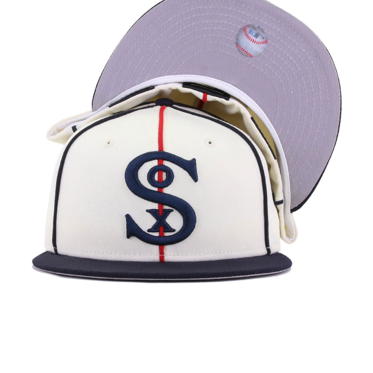 Chicago White Sox Chrome Navy Cooperstown AC New Era 59Fifty Fitted