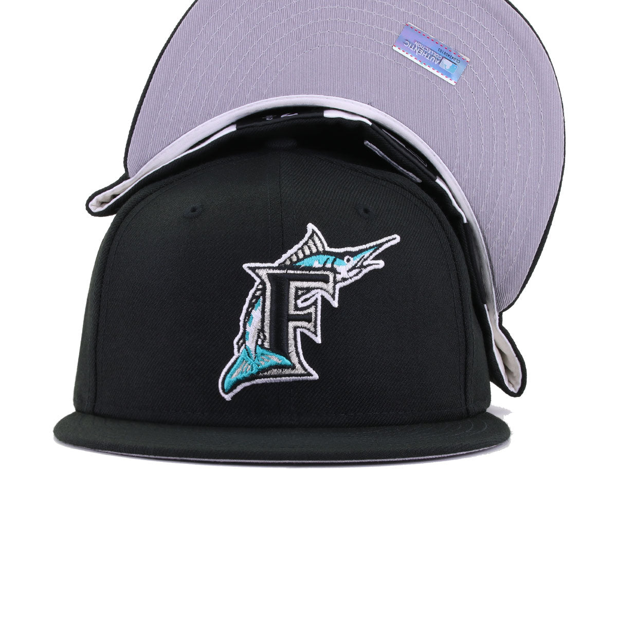 Florida Marlins Black Cooperstown AC New Era 59Fifty Fitted