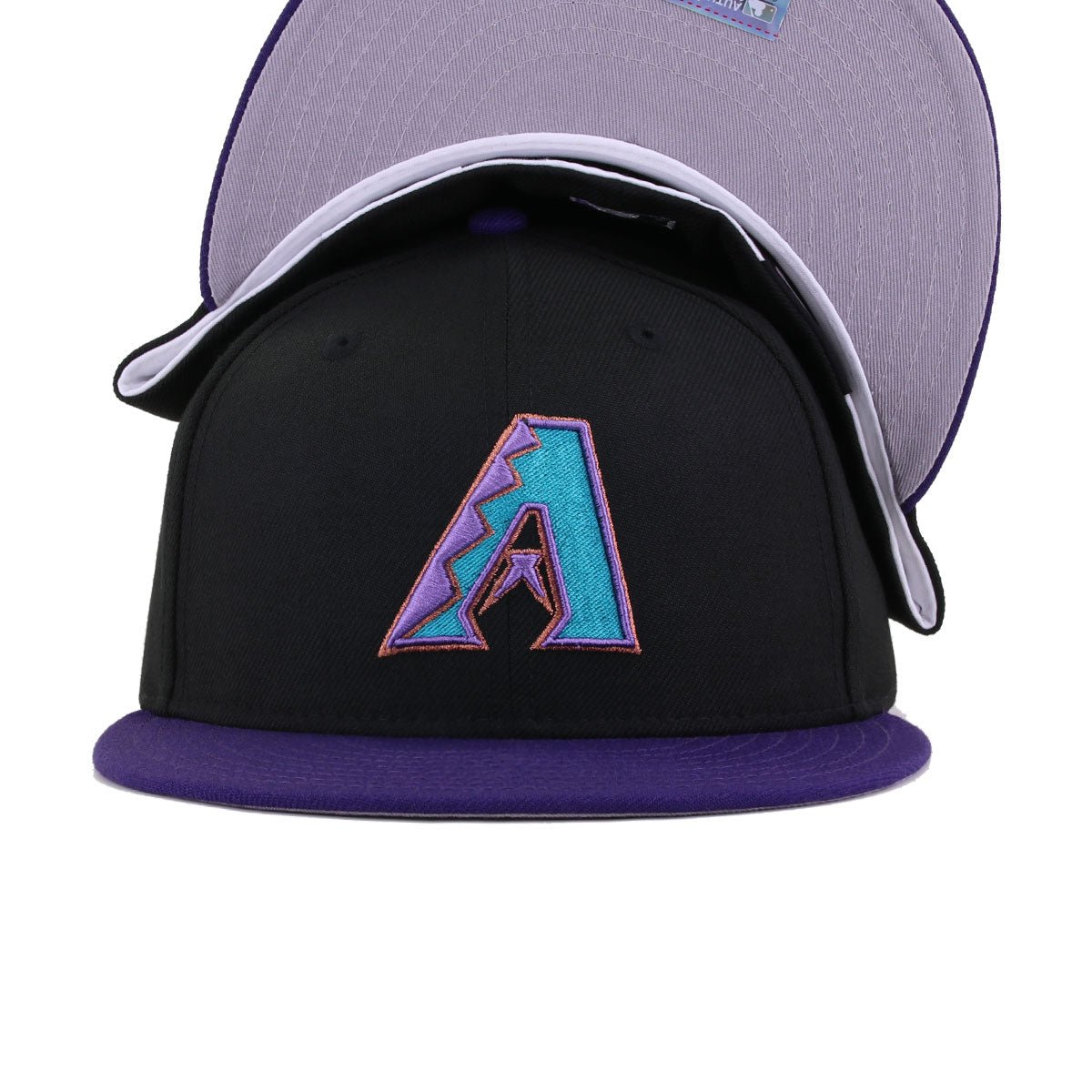 Arizona Diamondbacks Black Purple Cooperstown AC New Era 59Fifty Fitted