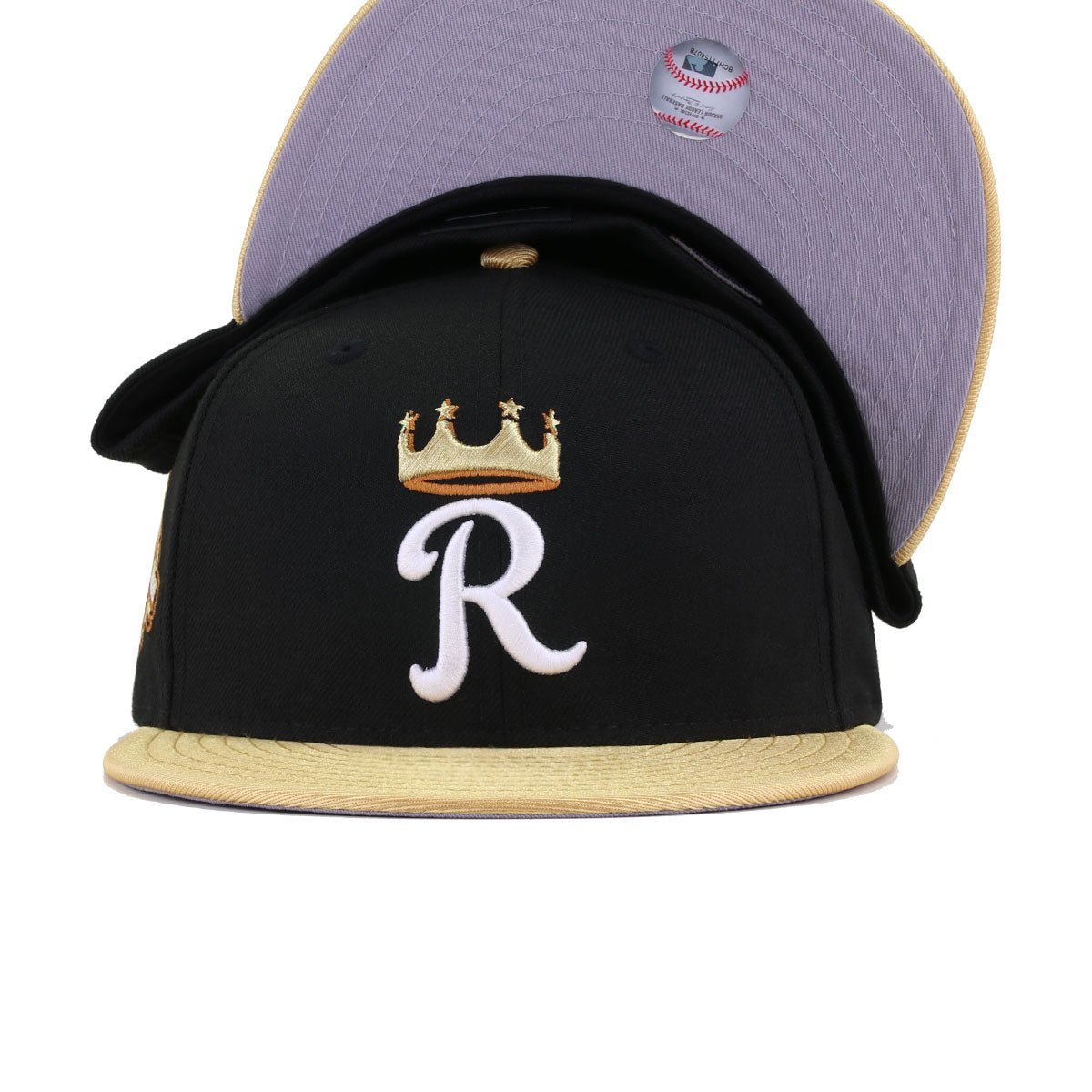 Kansas City Royals Black Metallic Gold 50th Anniversary New Era 59Fifty Fitted