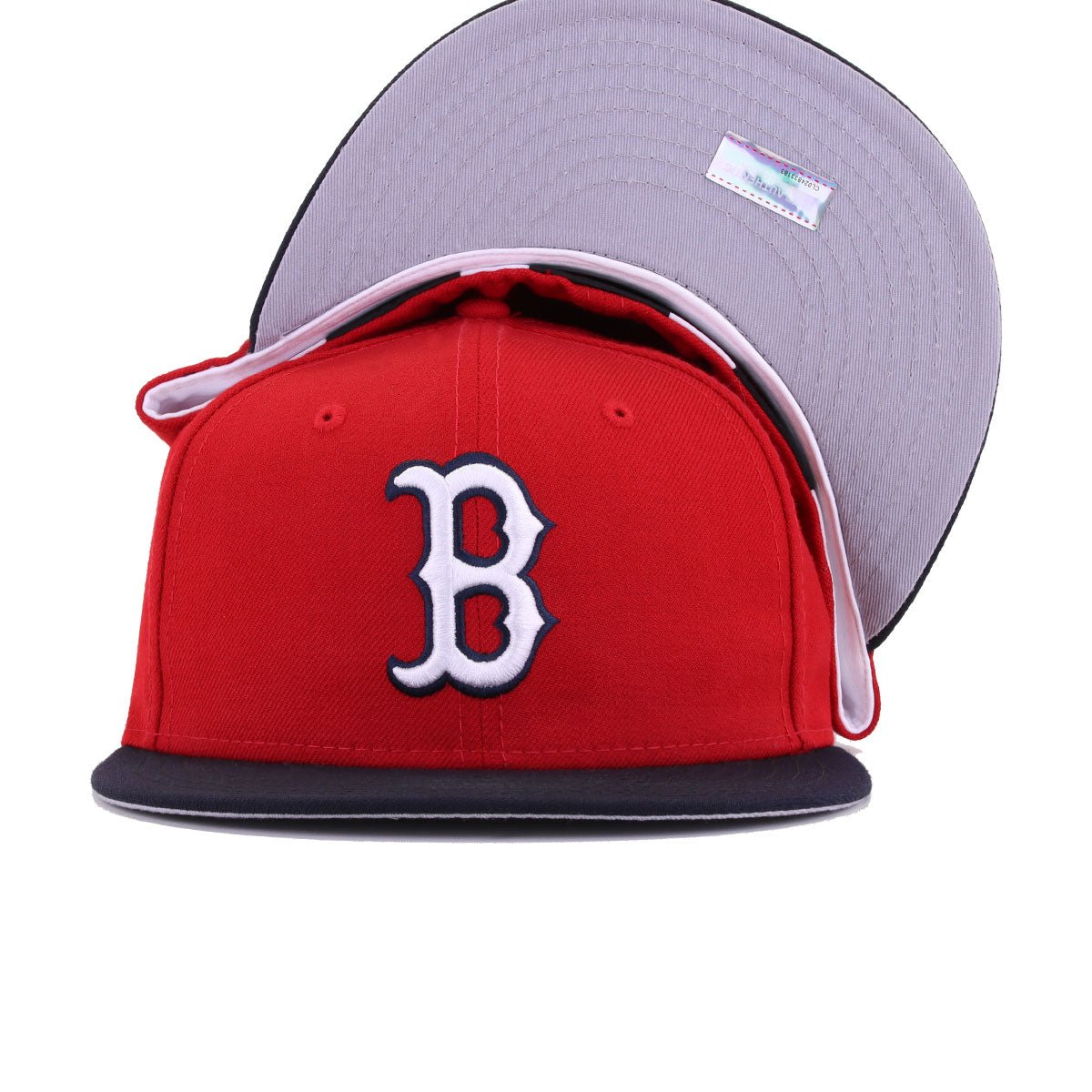 Boston Red Sox Scarlet Navy Cooperstown AC New Era 59Fifty Fitted