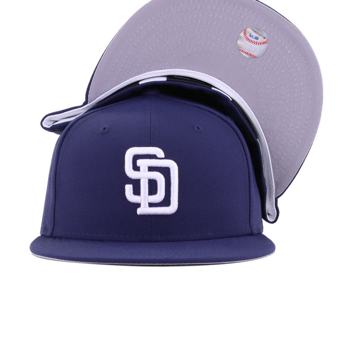 San Diego Padres Light Navy Cooperstown AC New Era 59Fifty Fitted
