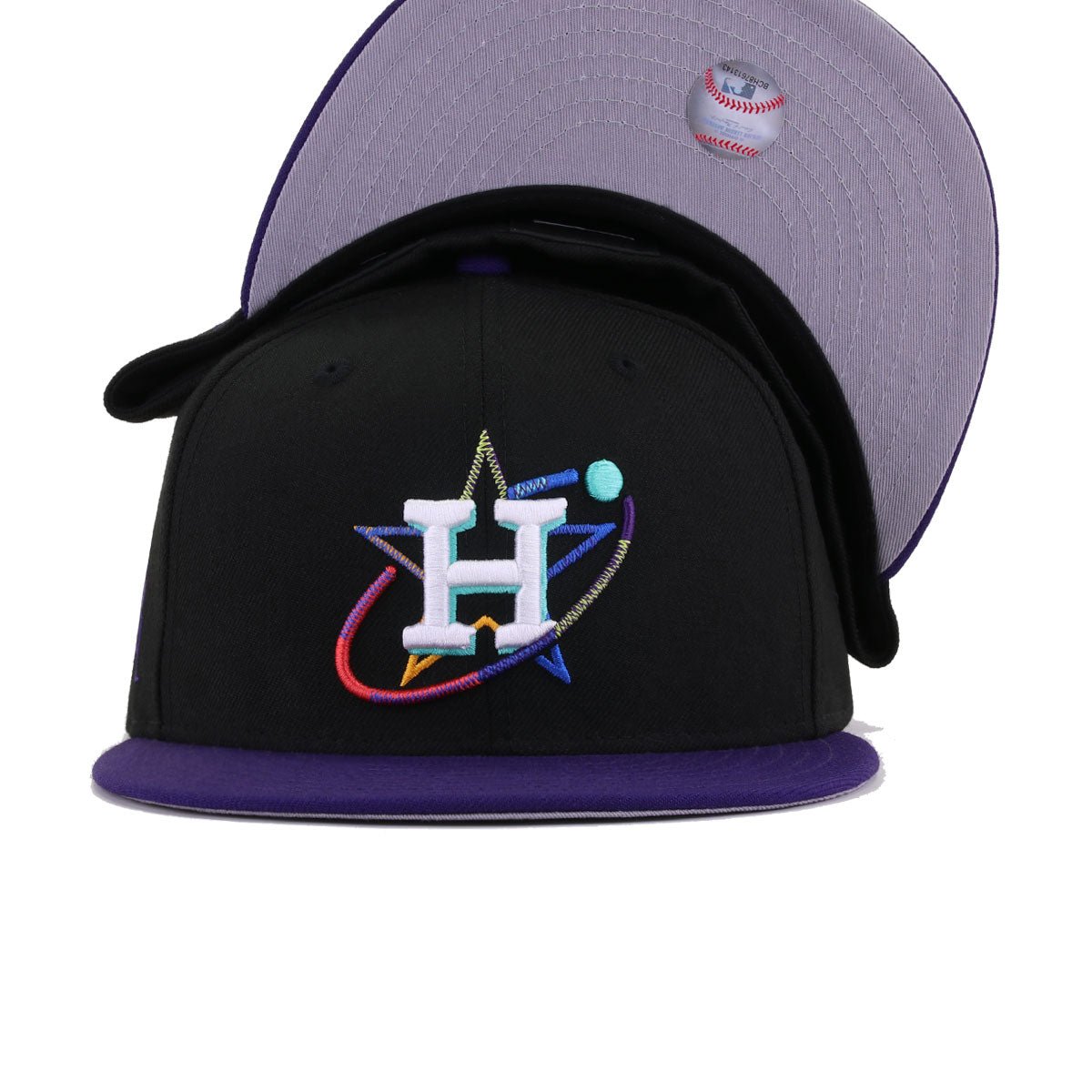 Houston Astros Black Purple ORION New Era 59Fifty Fitted