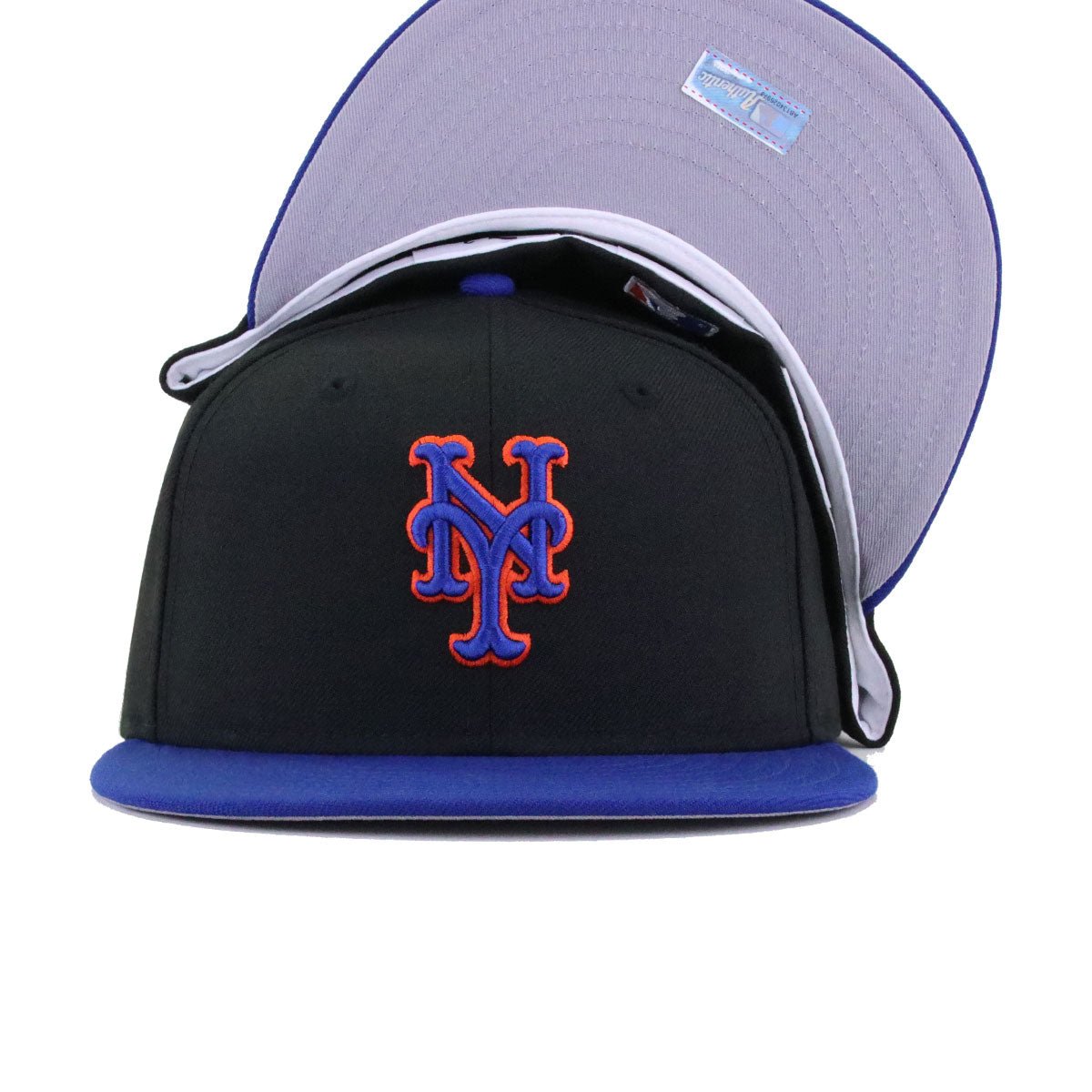 New York Mets Black Light Royal Blue Cooperstown AC New Era 59Fifty Fitted