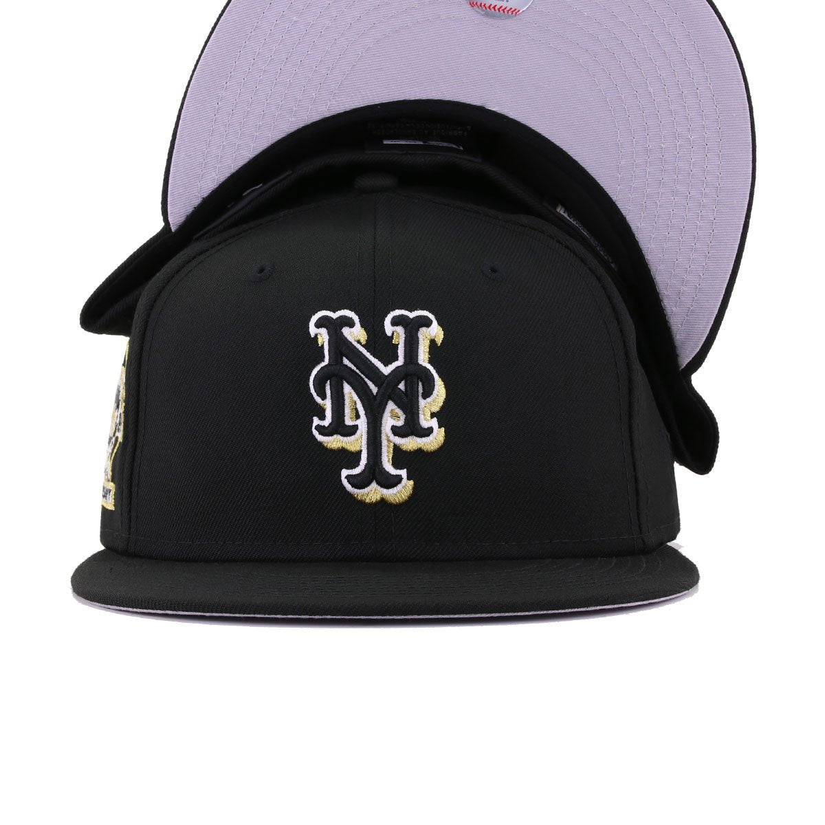 New York Mets Black Metallic Gold 25th Anniversary New Era 59Fifty Fitted