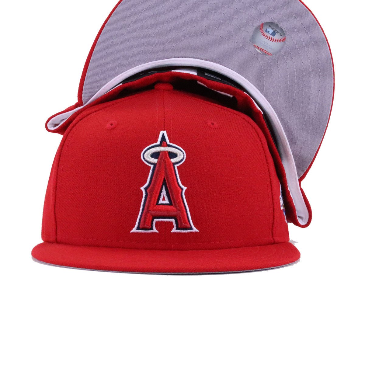 Los Angeles Angels Scarlet 2002 World Series Cooperstown New Era 59Fifty Fitted