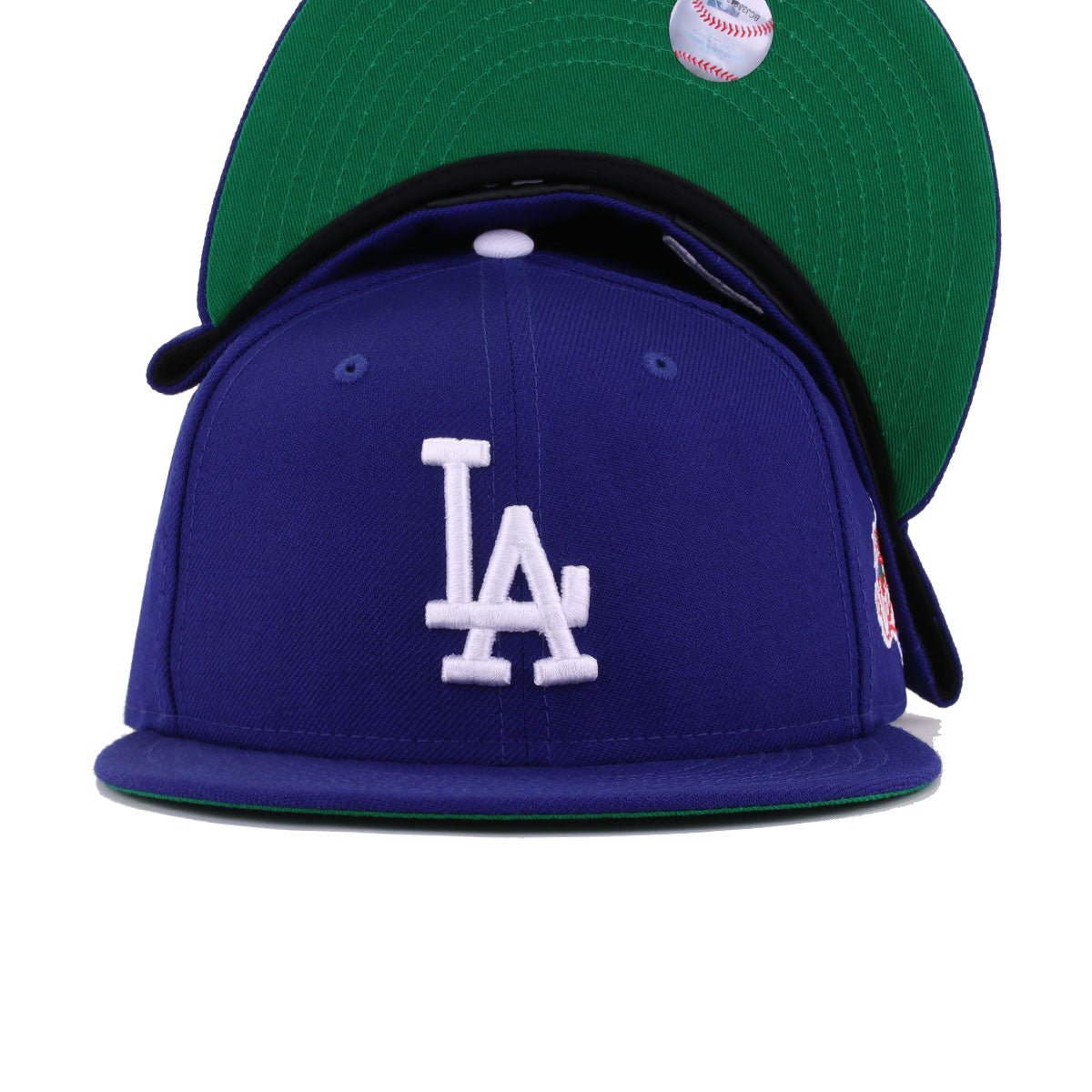 Los Angeles Dodgers Dark Royal Blue 1988 World Series Cooperstown Green Bottom New Era 59Fifty Fitted