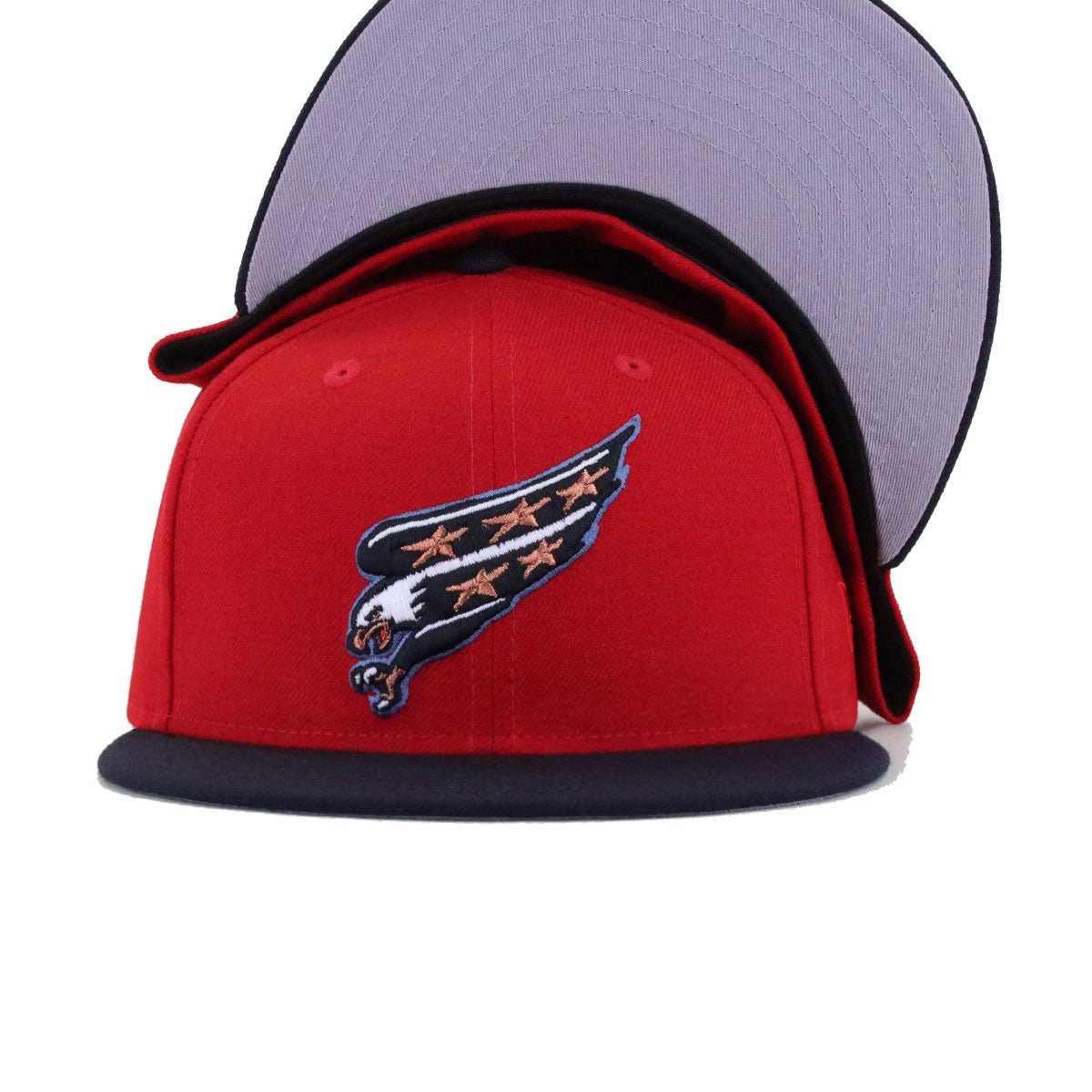 Washington Capitals Scarlet Navy Screaming Eagle New Era 59Fifty Fitted