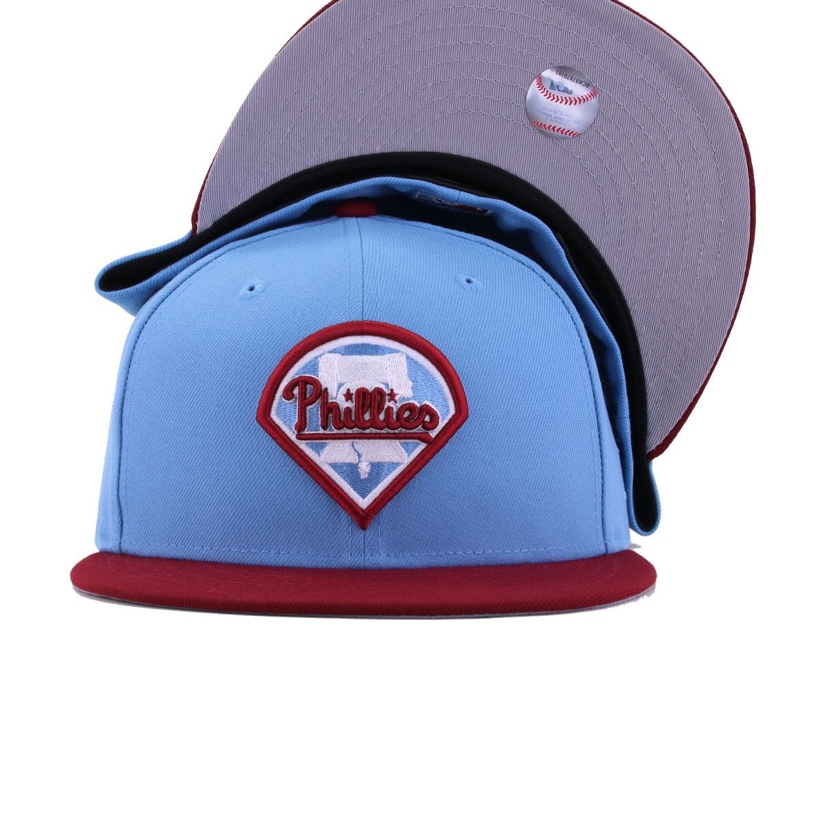 Philadelphia Phillies Sky Blue Cardinal 1992 New Era 59Fifty Fitted