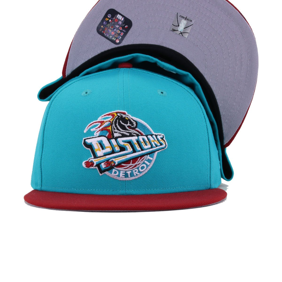 Detroit Pistons Classic Car Teal H Red 1996 New Era 59Fifty Fitted