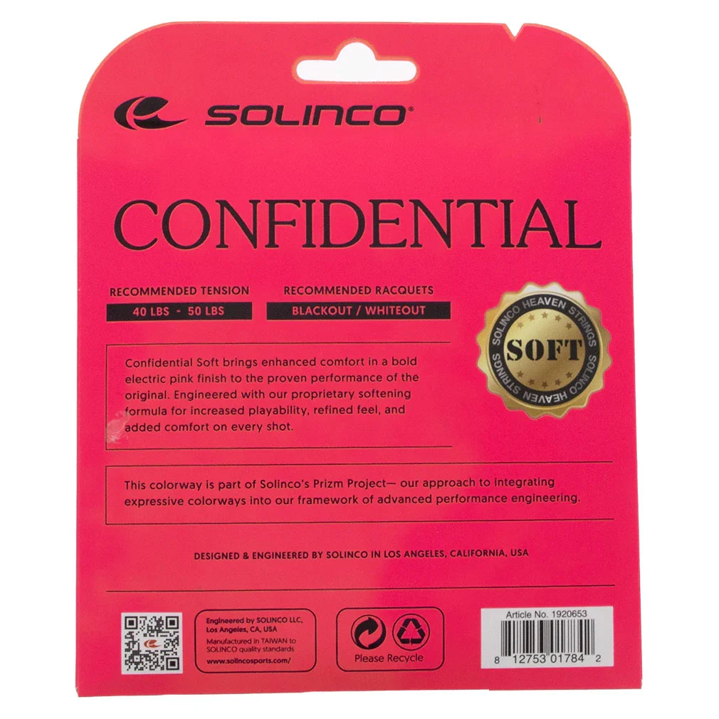 Confidential Soft Pink Tennis String