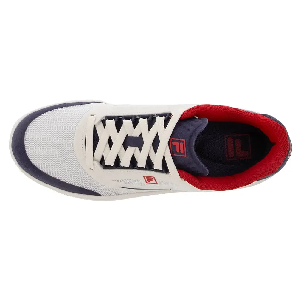 Men's FX-25 Tennis Shoes White and Navy - Size 7