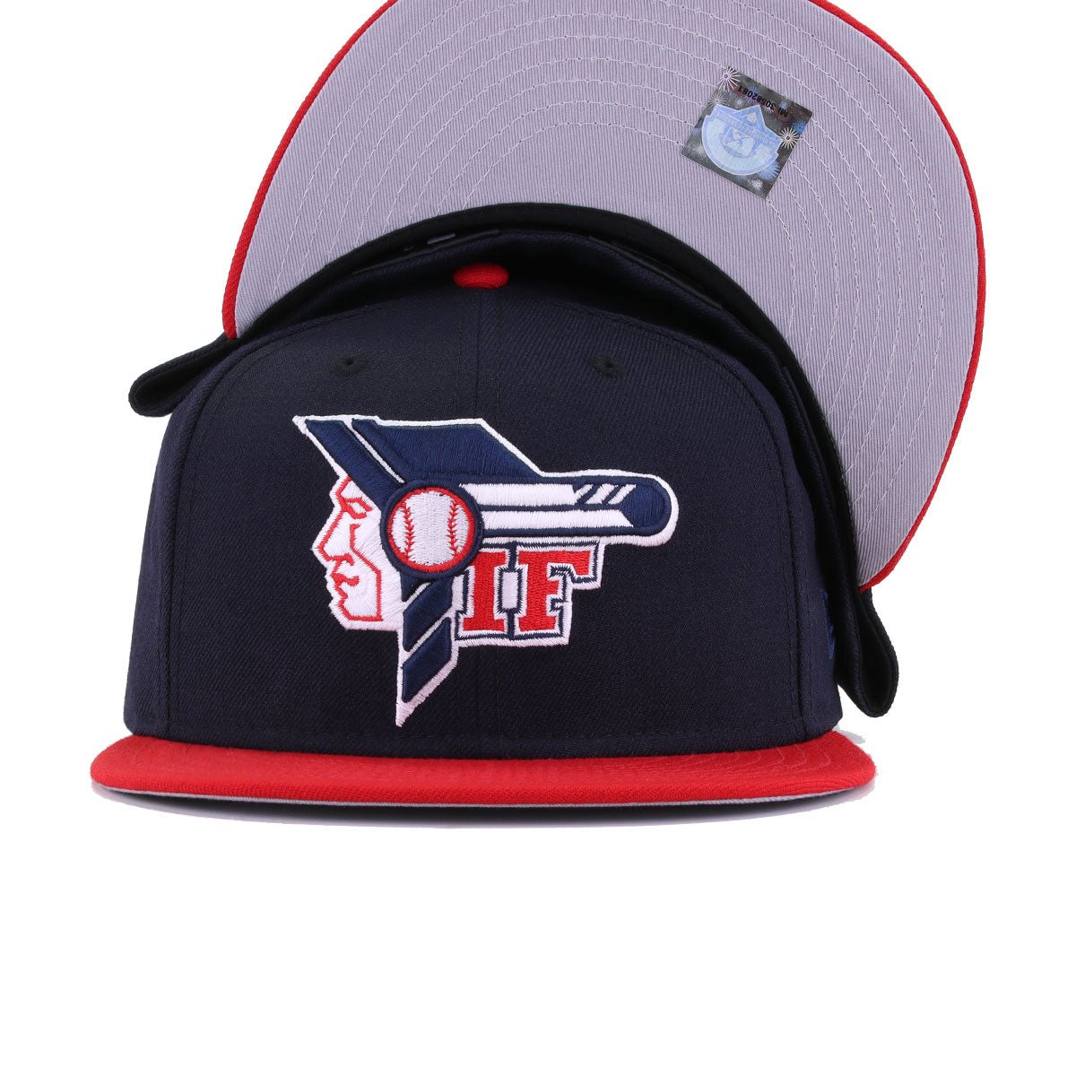 Idaho Falls Braves Navy Scarlet New Era 59Fifty Fitted