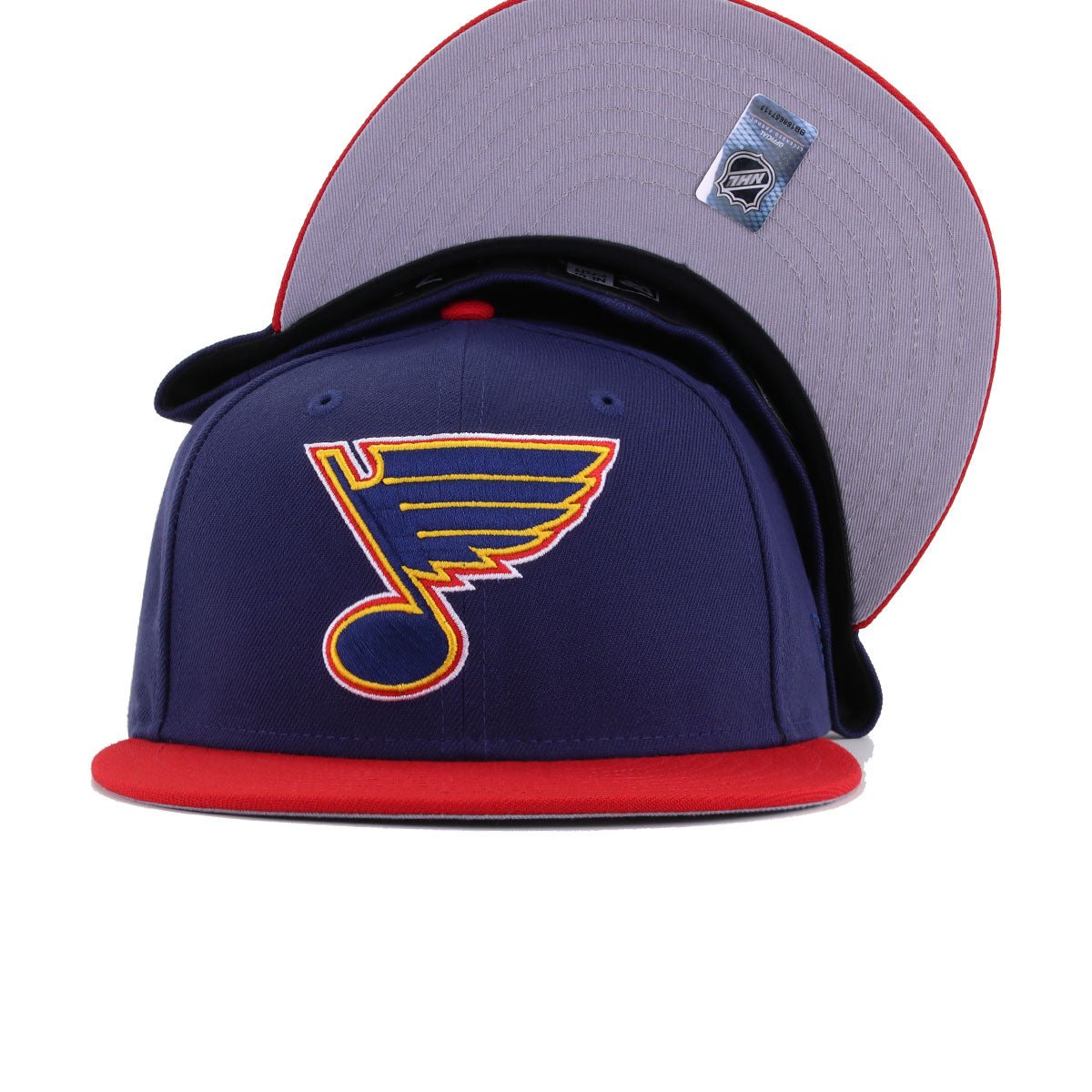 St Louis Blues Light Navy Scarlet New Era 59Fifty Fitted