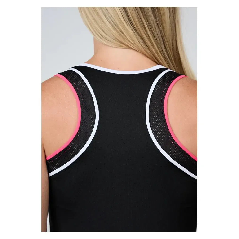 Women's Racerback Tennis Tank Black