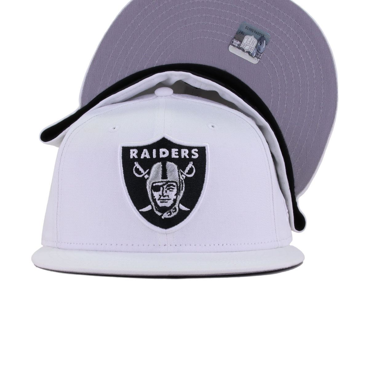 Las Vegas Raiders White New Era 59Fifty Fitted