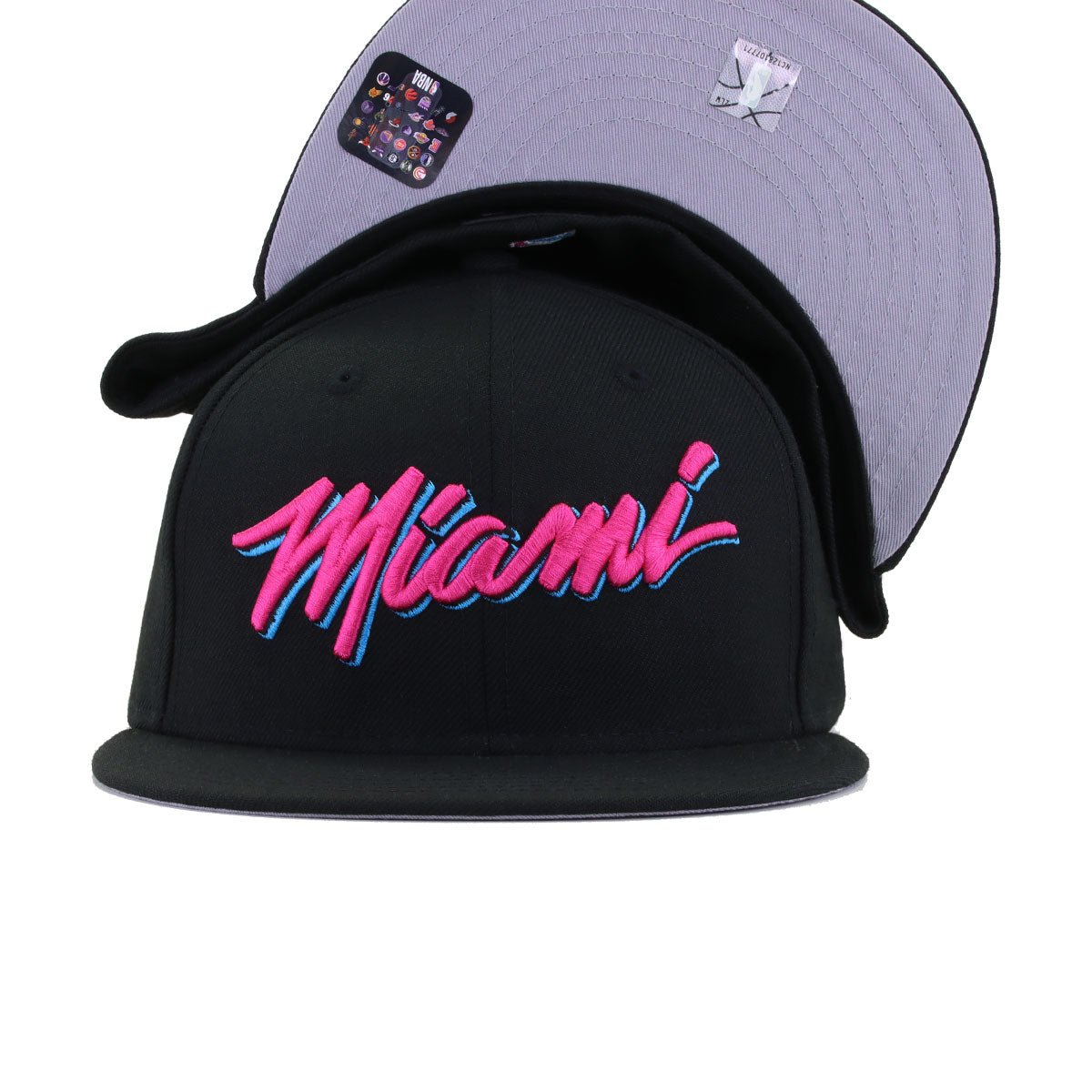 Miami Heat Black New Era 59Fifty Fitted