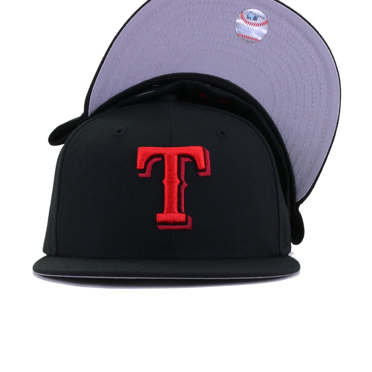 Texas Rangers Black BRED New Era 59Fifty Fitted