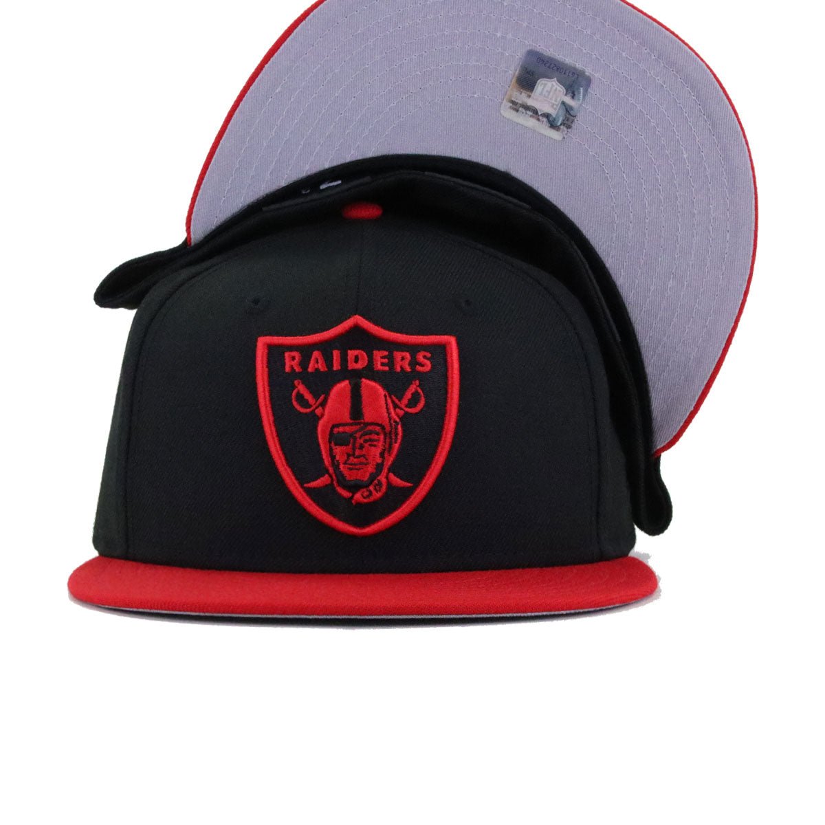 Las Vegas Raiders Black Scarlet CHERRY New Era 59Fifty Fitted