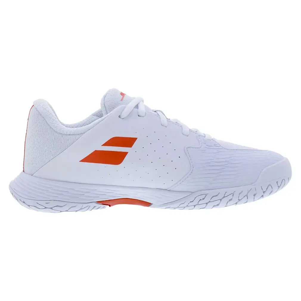 Juniors' Propulse 3 Tennis Shoes White and Coral