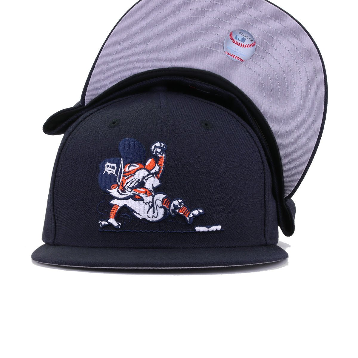 Detroit Tigers Navy SLIPPERY KITTY New Era 59Fifty Fitted