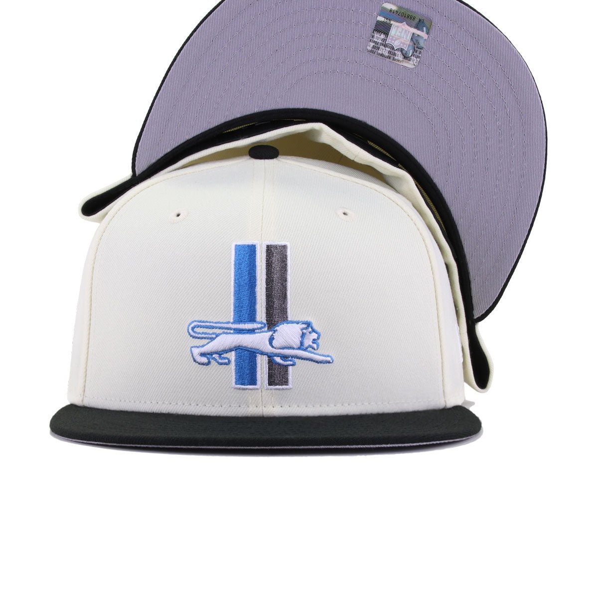 Detroit Lions Chrome Black 1961 New Era 59Fifty Fitted