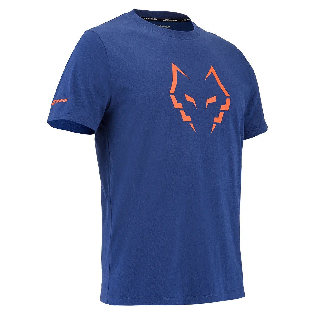 Mens Juan Lebron Cotton Tennis Tee Blue Depths