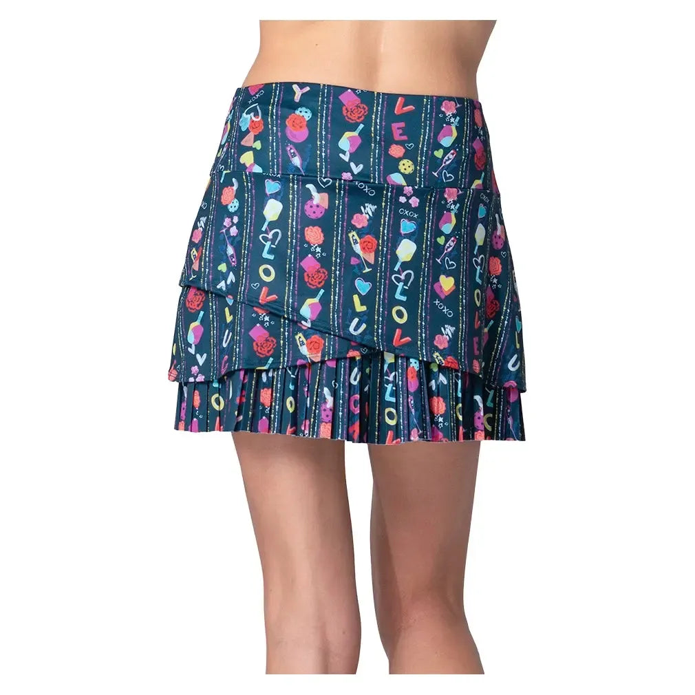Women's P.S. I Love You Pickleball Tennis Skort Midnight