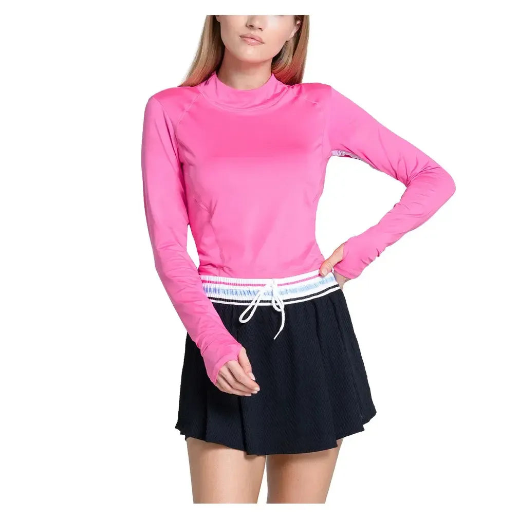 Women's High Waist Blue Streak 13.5 Inch Tennis Skort Black