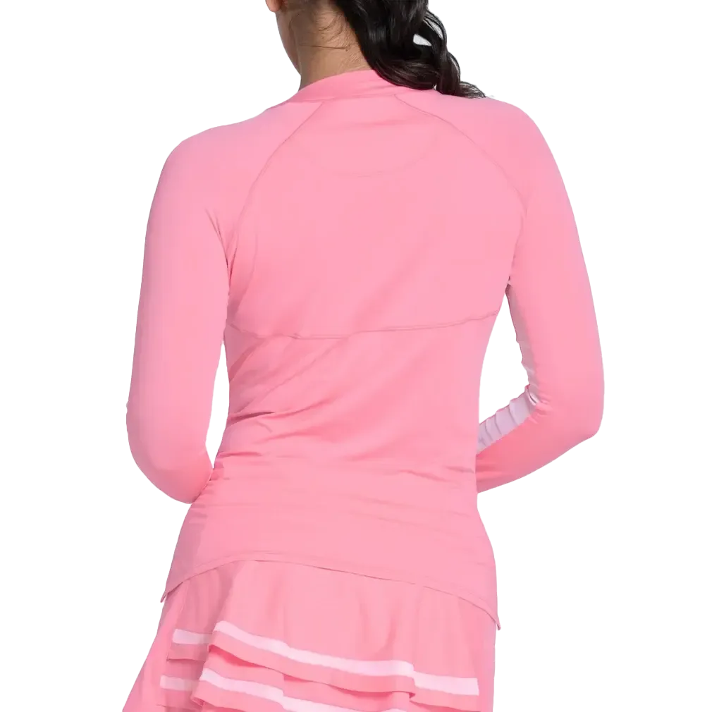 Women's LUV High Low Breezy Long Sleeve Tennis Top Flamingo
