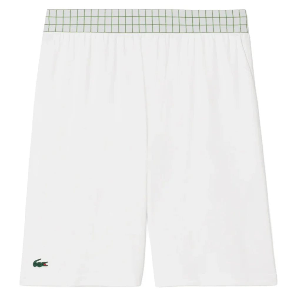 Men's Players Team Leader On Court Players Mesh 8 Inch Tennis Short White