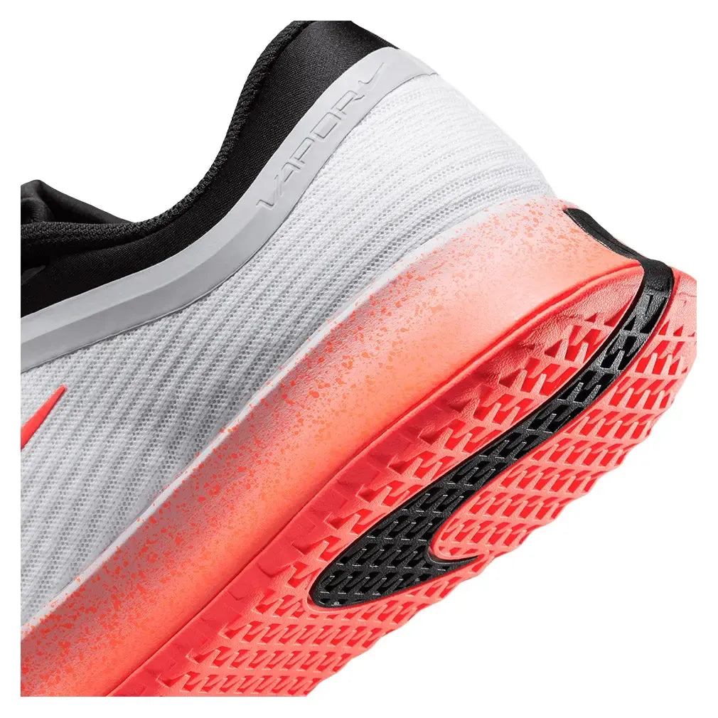 Men's Zoom Vapor Pro 3 Premium Tennis Shoes White and Hot Lava