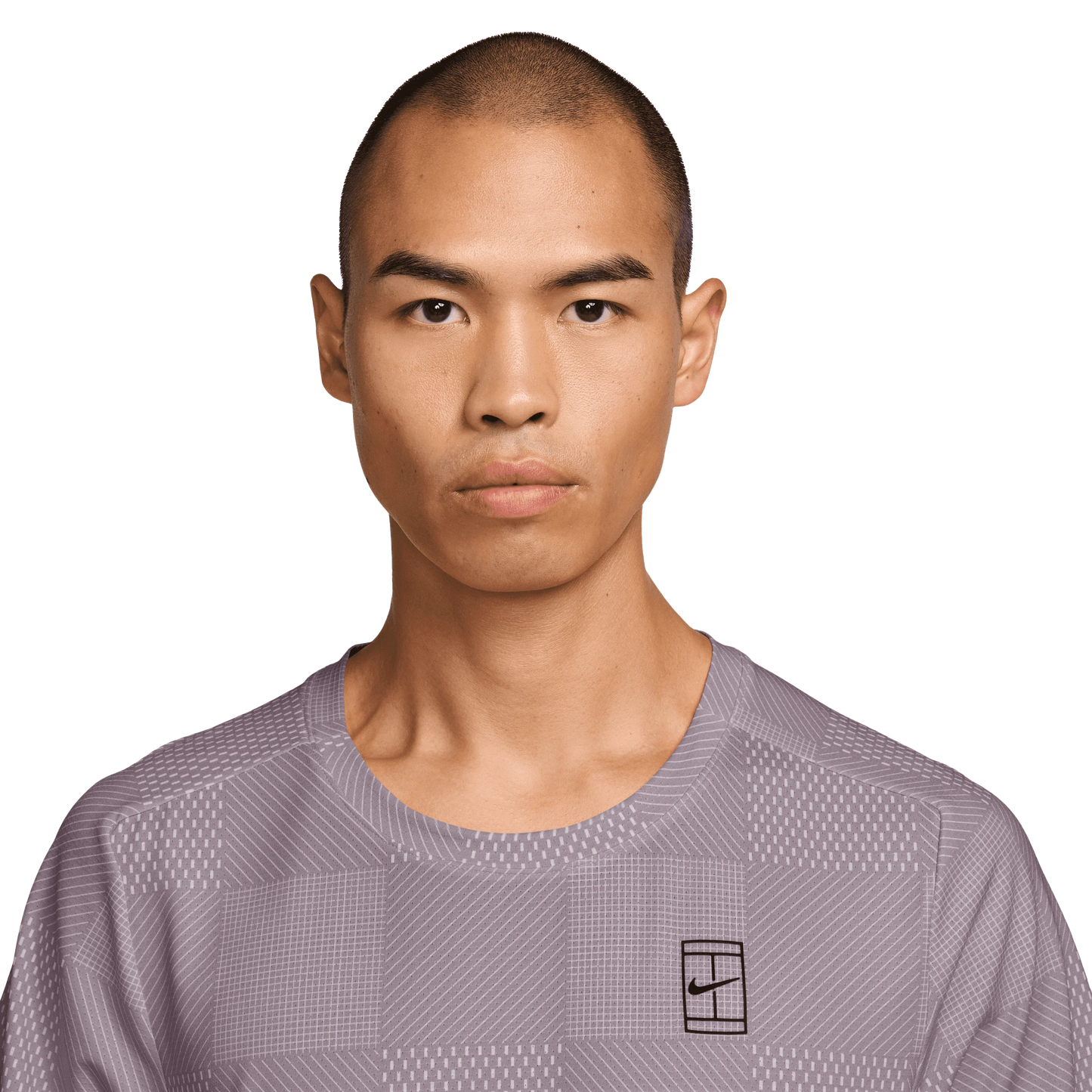 Men's Court Dri-FIT Advantage Print Tennis Top Lt Violet Ore and Black