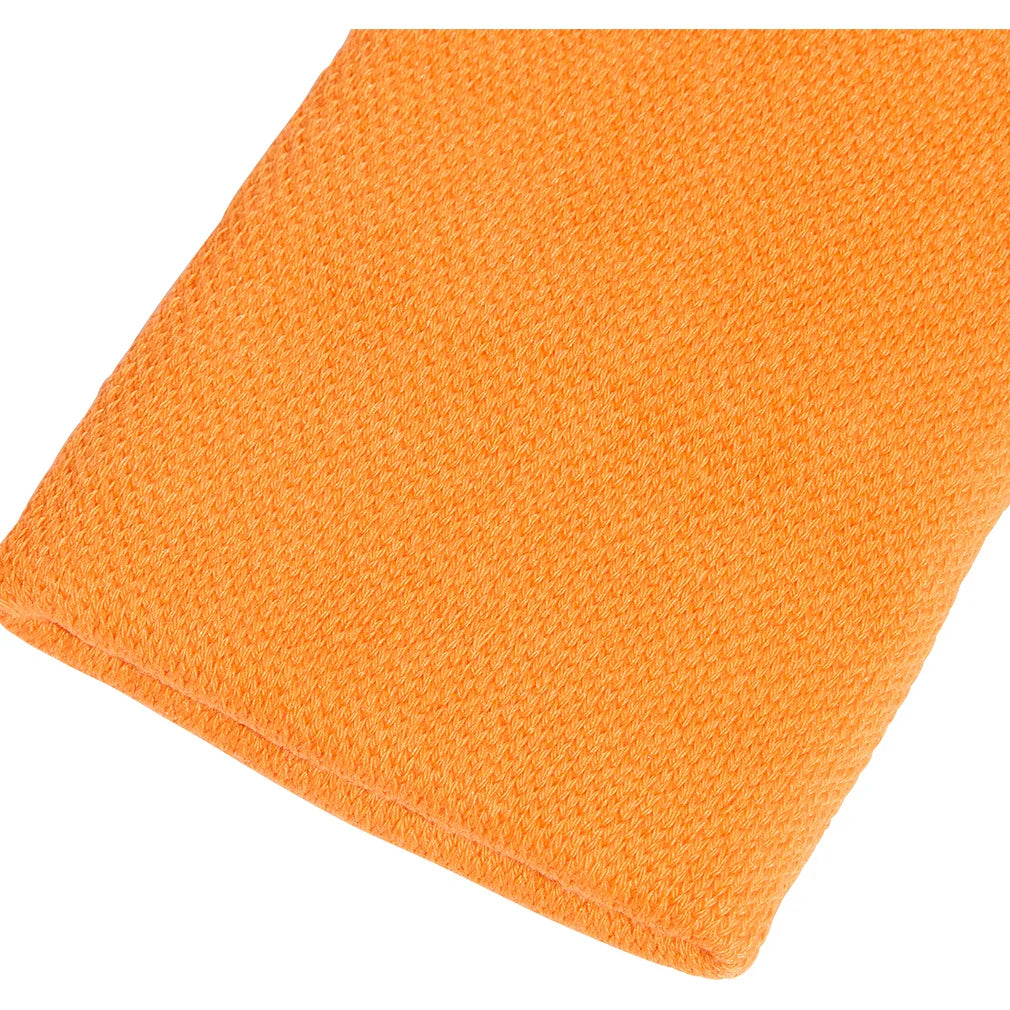 Tennis Wristbands L Pure Orange and White