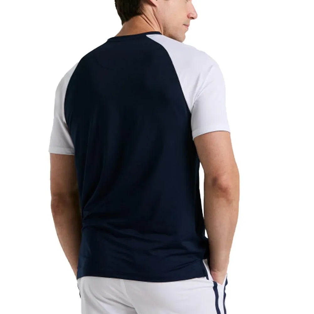 Men's Blocked Performance Tennis Tee