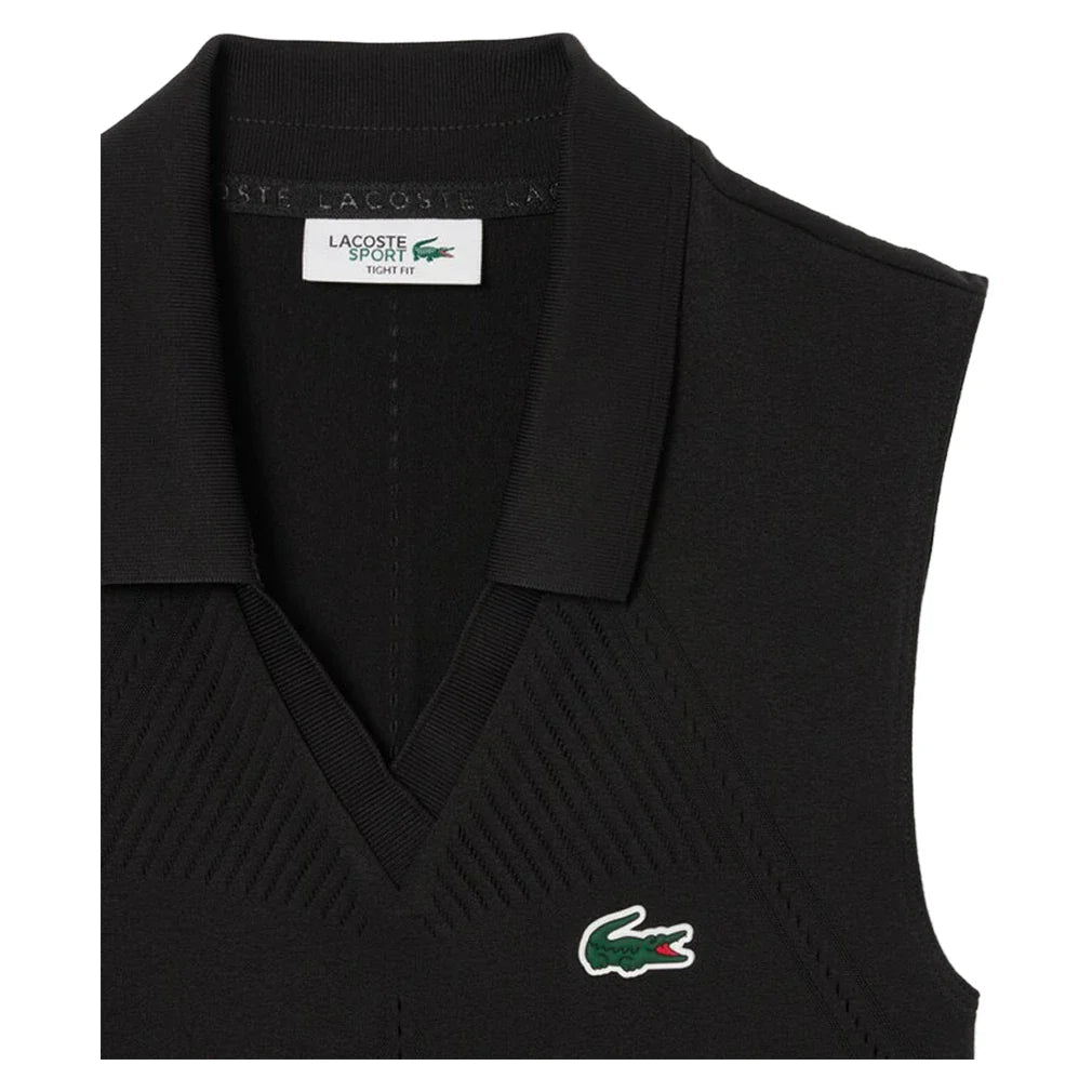 Women's On Court Sleeveless Tennis Polo Black