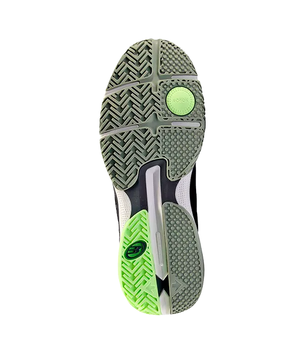 Padel Shoes Bullpadel Flow 24V Negro/Eucalipto