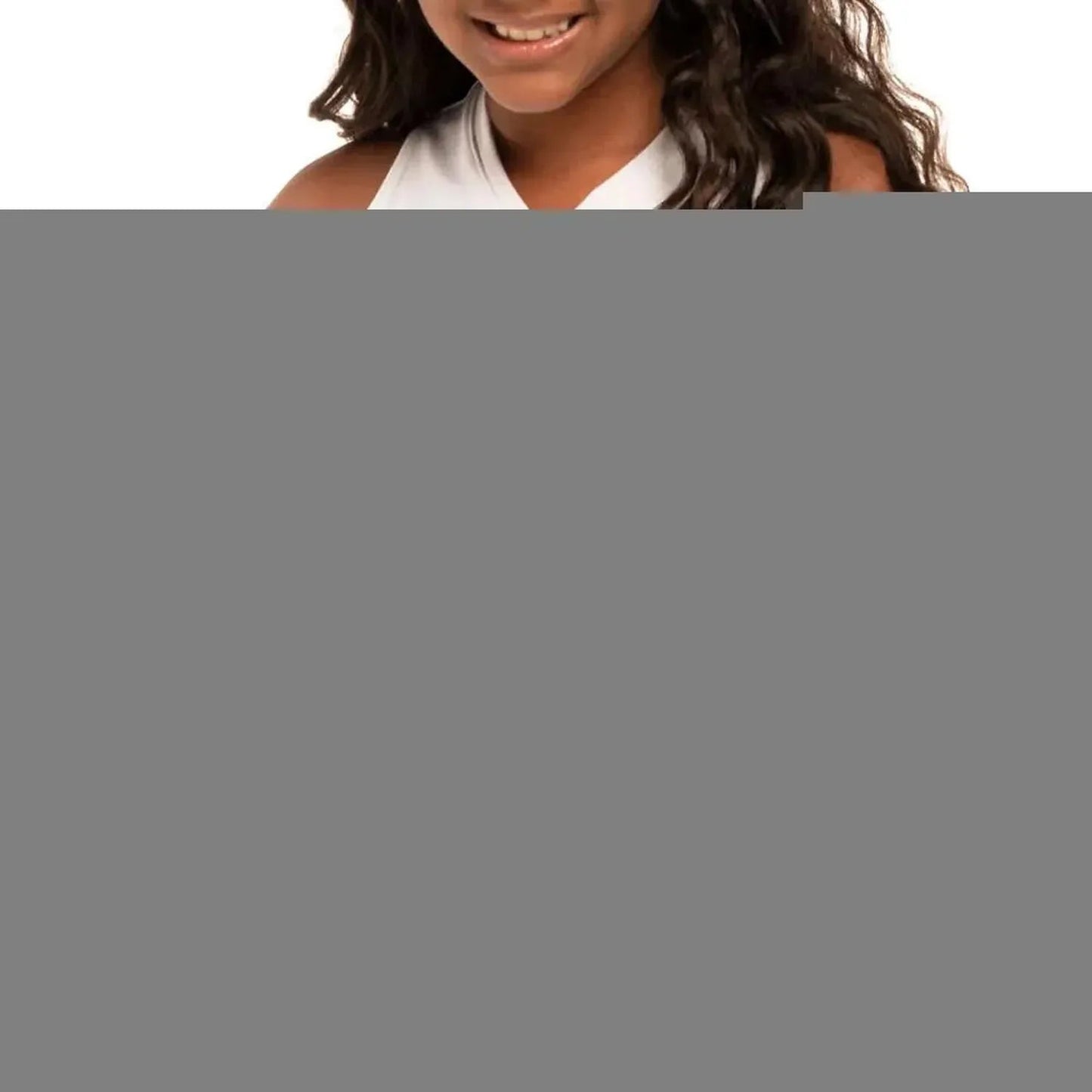 Girls' Have No Sheer Ruche Tennis Tank WhiteTienda Tennis