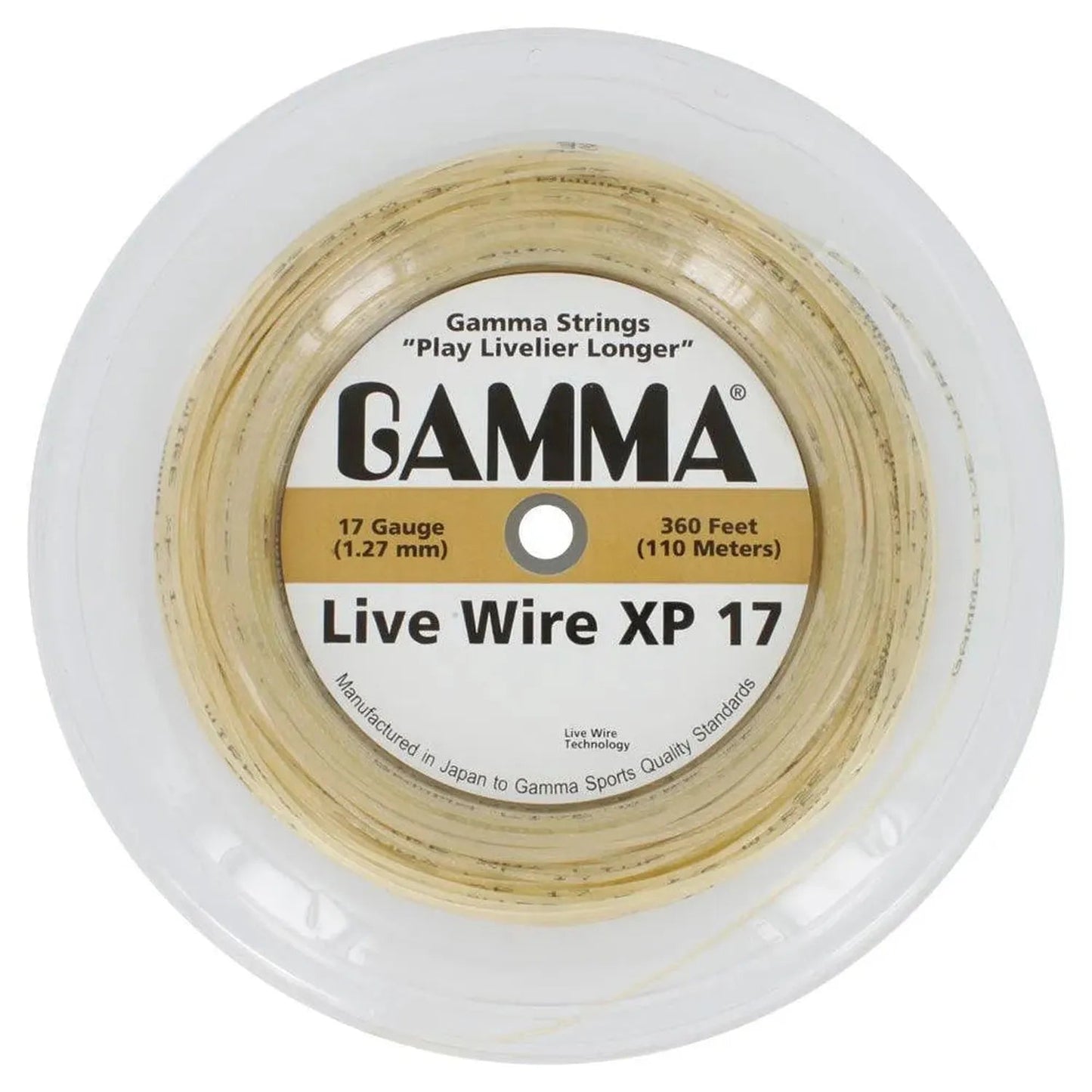 Live Wire XP 17G Tennis String Reel NaturalTienda Tennis