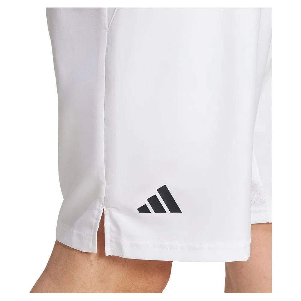 Men's Club 3 Stripe 7 inch Tennis Short WhiteTienda Tennis