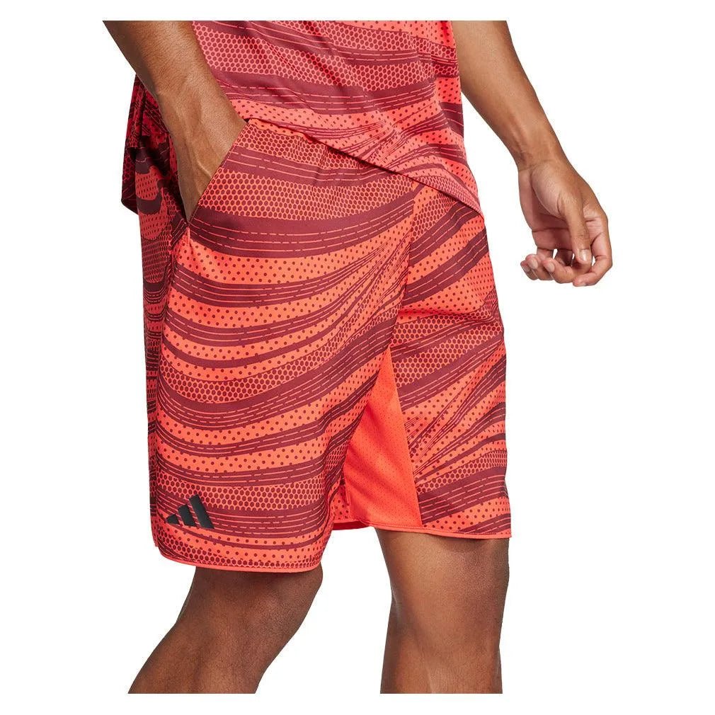 Men's Club Graphic 7 inch Tennis Short Semi Lucid Red and Shadow RedTienda Tennis